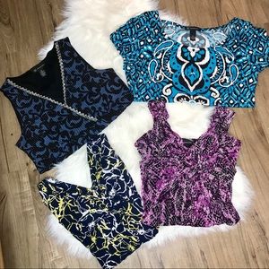 INC tops bundle set of 5 printed blouses Size M 💙